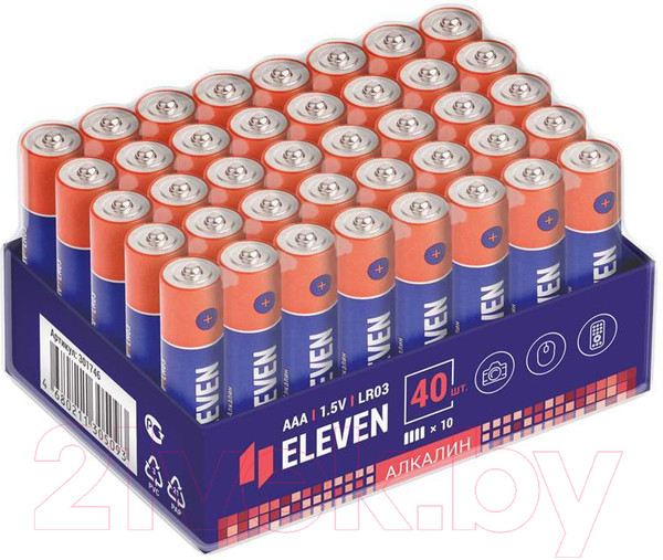 Изображение товара Комплект батареек Eleven AAA LR03 OS40 (40шт)