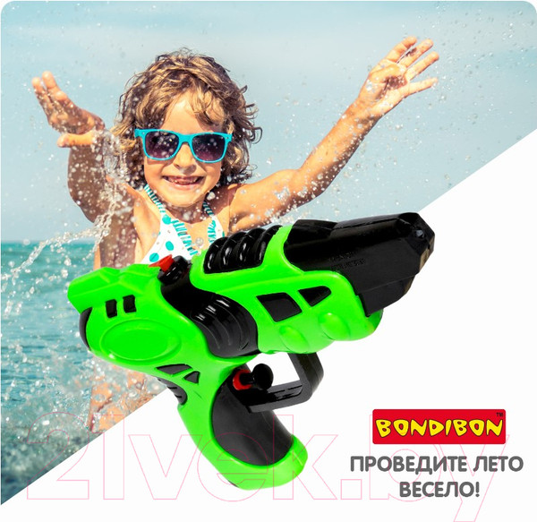 Изображение товара Бластер игрушечный Bondibon Водный пистолет. Наше лето / ВВ2855-А (черный)