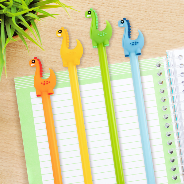 Изображение товара Ручка шариковая Юнландия Динозаврик / 143809 (ассорти, 0.7мм синий)