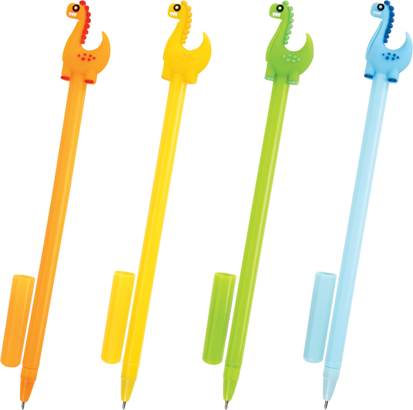 Изображение товара Ручка шариковая Юнландия Динозаврик / 143809 (ассорти, 0.7мм синий)