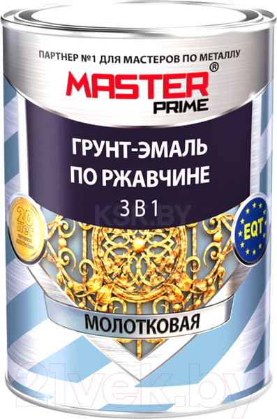 Изображение товара Грунт-эмаль Master Prime Молотковая 3в1 (400мл, коричневый)