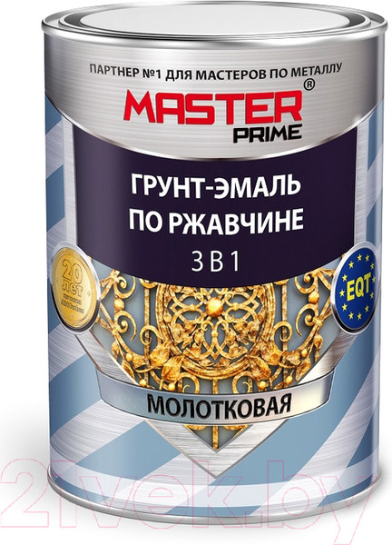 Изображение товара Грунт-эмаль Master Prime Молотковая 3в1 (900мл, коричневый)