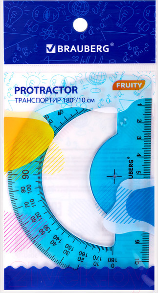 Изображение товара Транспортир Brauberg Fruity / 210768 (в ассортименте)