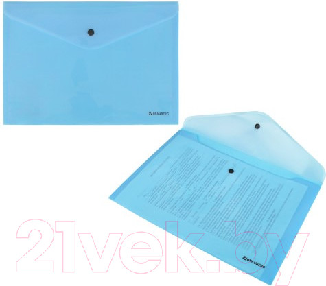 Изображение товара Папка-конверт Brauberg Pastel / 270474 (аквамарин)