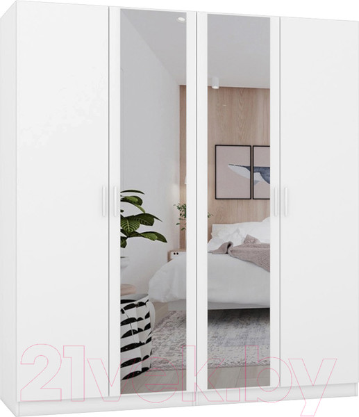 Изображение товара Шкаф Интермебель Марсель-6 / МР 01-06 (белый премиум)