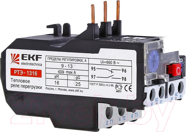 Изображение товара Реле тепловое EKF PROxima РТЭ-1305 0.63-1А / rel-1305-0.63-1