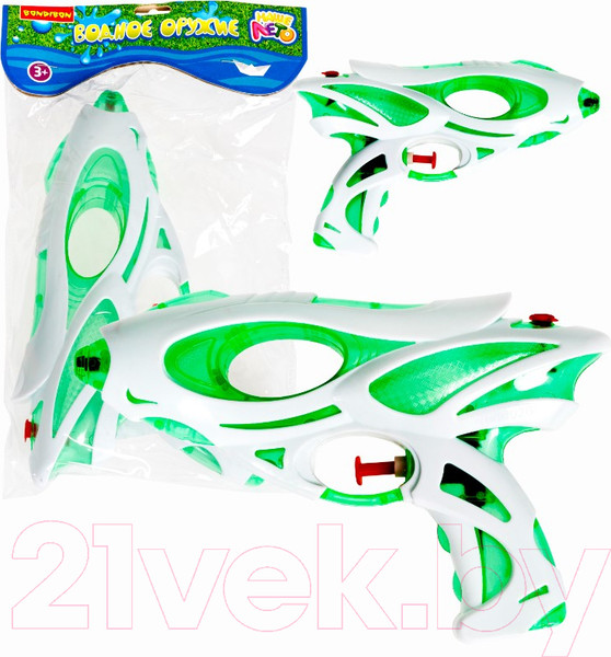 Изображение товара Бластер игрушечный Bondibon Водный пистолет. Наше лето / ВВ2840-В (зеленый)