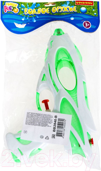 Изображение товара Бластер игрушечный Bondibon Водный пистолет. Наше лето / ВВ2840-В (зеленый)