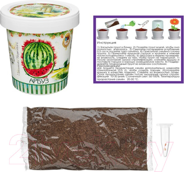 Изображение товара Набор для выращивания растений Rostokvisa Арбуз / 2035
