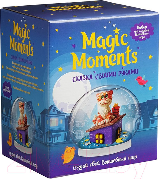 Изображение товара Набор для творчества Magic Moments Волшебный шар Кот на крыше / mm-30