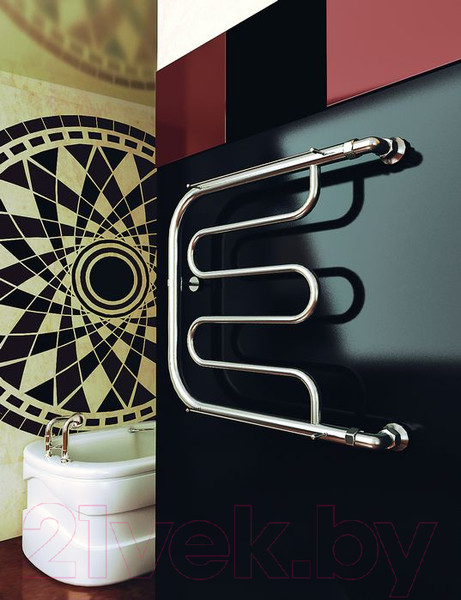 Изображение товара Полотенцесушитель водяной НИКА ПМ-1 50x60 / 560560100 (с полкой)