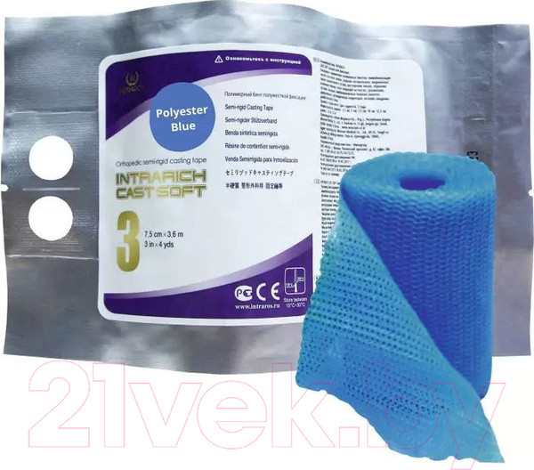 Изображение товара Бинт эластичный Intrarich Cast Soft  (12.5см, синий)