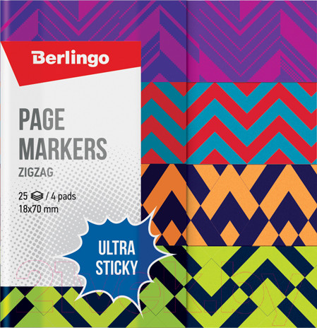 Изображение товара Стикеры канцелярские Berlingo Ultra Sticky. Zigzag / LSz_41132