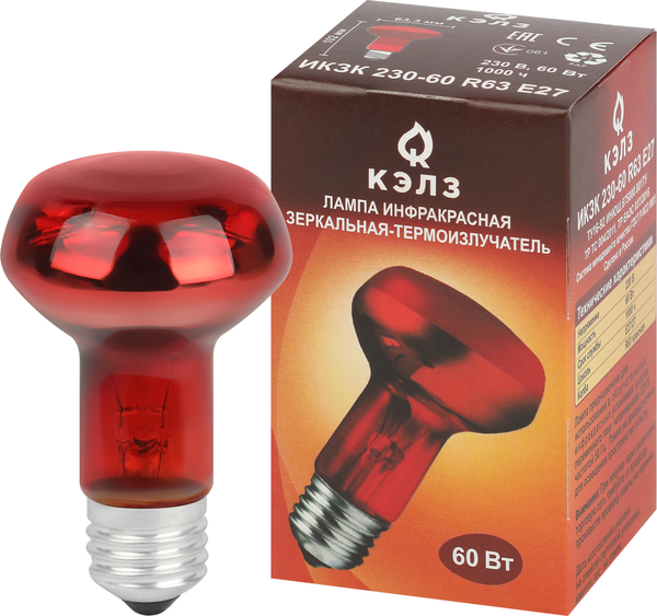 Изображение товара Лампа для растений ЭРА ИКЗК 230-60 R63 / Б0057281