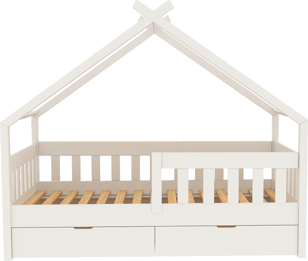 Изображение товара Стилизованная кровать детская ФанДОК Домик Ф-141.11 80x160 (белый)