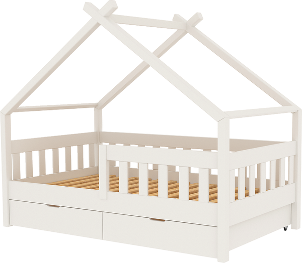 Изображение товара Стилизованная кровать детская ФанДОК Домик Ф-141.11 80x160 (белый)