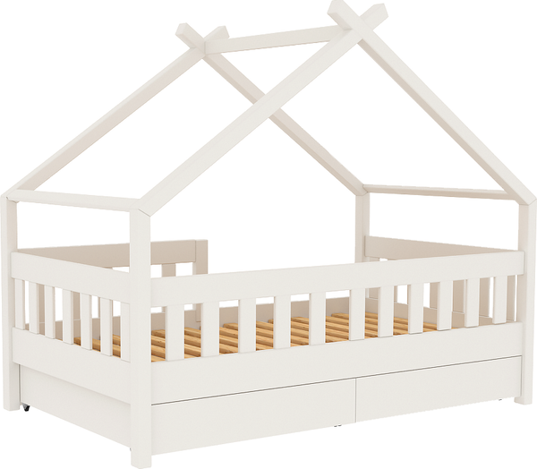 Изображение товара Стилизованная кровать детская ФанДОК Домик Ф-141.11 80x160 (белый)