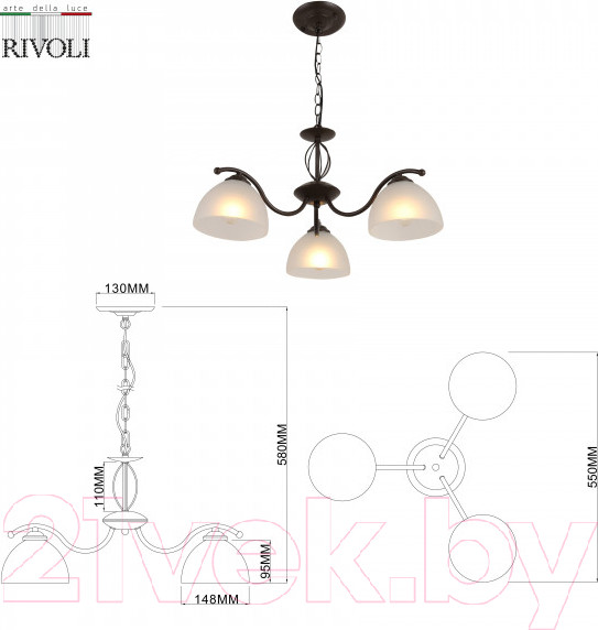 Изображение товара Люстра Rivoli Jackeline 9141-303 / Б0054755