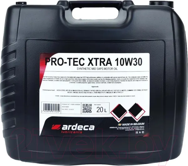 Изображение товара Моторное масло Ardeca Pro-Tec XTRA 10W30 / P20261-ARD020 (20л)