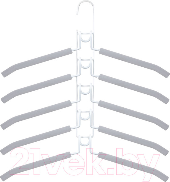 Изображение товара Металлическая вешалка-плечики Brabix 607475 (5шт, серый)