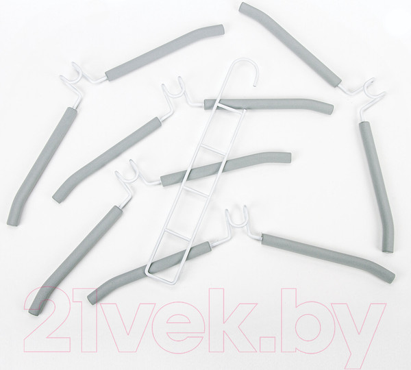 Изображение товара Металлическая вешалка-плечики Brabix 607475 (5шт, серый)