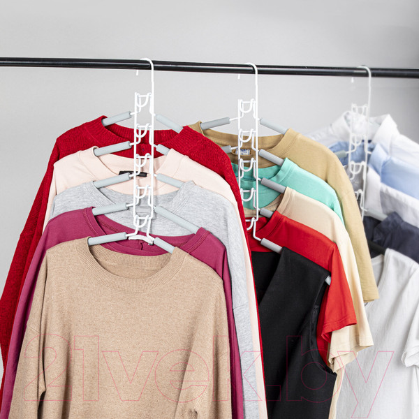 Изображение товара Металлическая вешалка-плечики Brabix 607475 (5шт, серый)