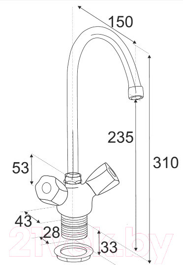 Изображение товара Смеситель Центр Сантехники ЭМ902009