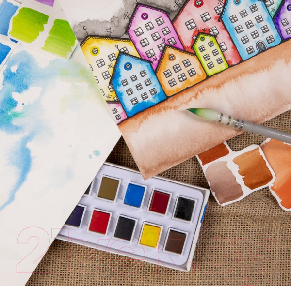 Изображение товара Акварельные краски Brauberg Art Debut / 191776 (12цв)