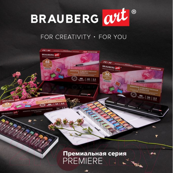 Изображение товара Акварельные краски Brauberg Art Premiere / 191767 (24цв)