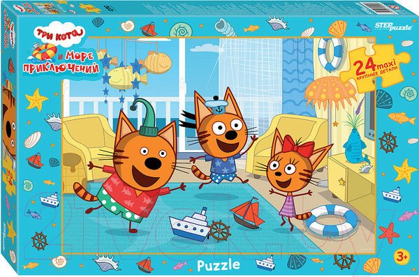Изображение товара Пазл Step Puzzle Три кота / 90099 (24эл)