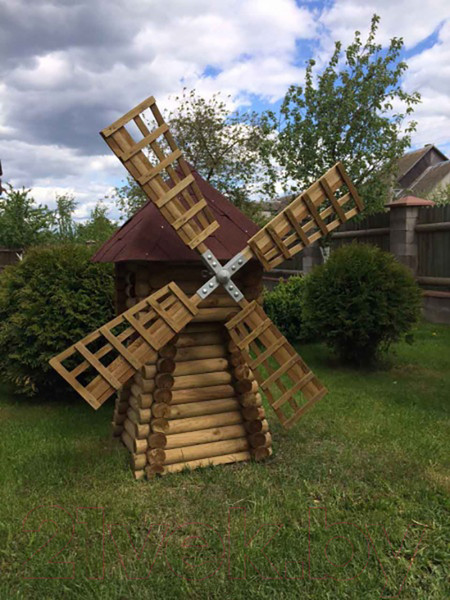 Изображение товара Украшение для сада Массив-Древ Мельница №1 700x700xH1400