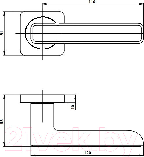 Изображение товара Ручка дверная Vettore R06.045 AB (бронза)