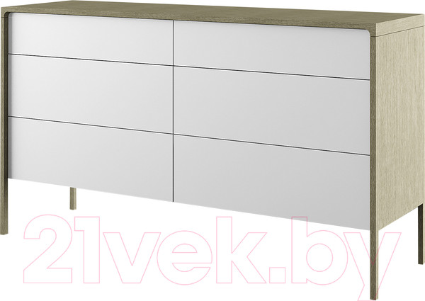 Изображение товара Комод Молодечномебель Хитроу В6 / ВМФ-1664 (серый агат/БА)