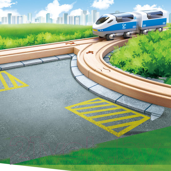 Изображение товара Элемент железной дороги Hape Развилки с переключателем направления / E3781_HP