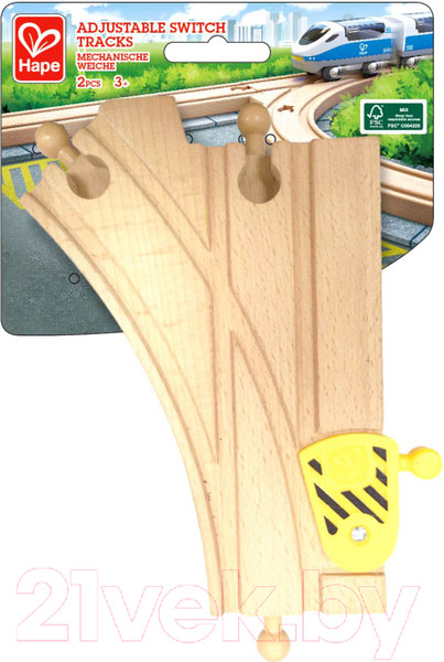 Изображение товара Элемент железной дороги Hape Развилки с переключателем направления / E3781_HP