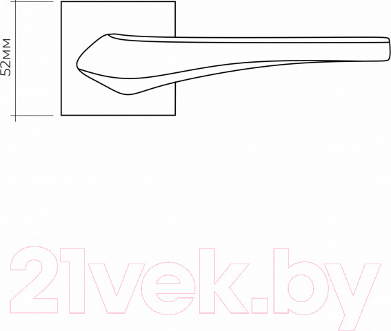 Изображение товара Ручка дверная Vettore R06.135 MBP (черный матовый)