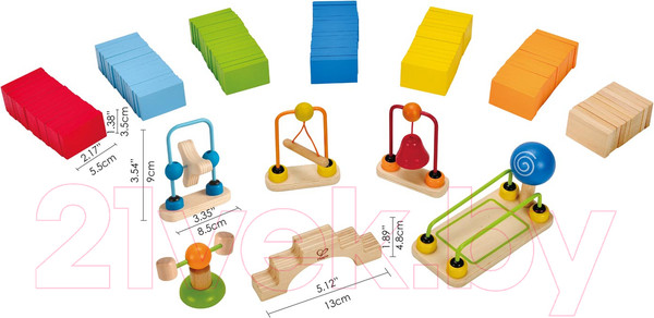 Изображение товара Настольная игра Hape Падающее домино Классическое / E1042_HP