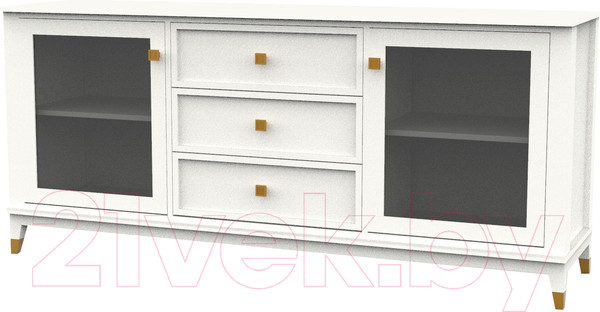 Изображение товара Тумба Молодечномебель Nevada B3D2с / ВМФ-1911 (дуб оксфорд)