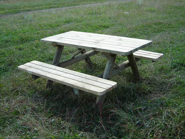 Изображение товара Скамья-стол садовая Массив-Древ Тип А 1600x1700xH750