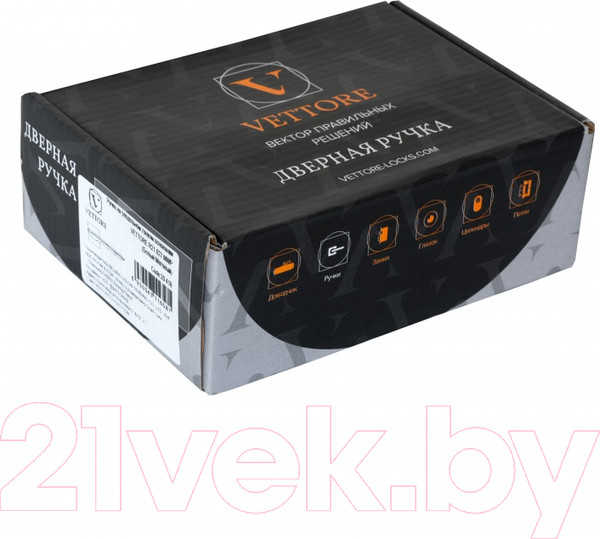 Изображение товара Ручка дверная Vettore R07.047 SN/CP (сатин/хром)