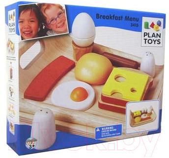 Изображение товара Набор игрушечных продуктов Plan Toys Завтрак / 3415