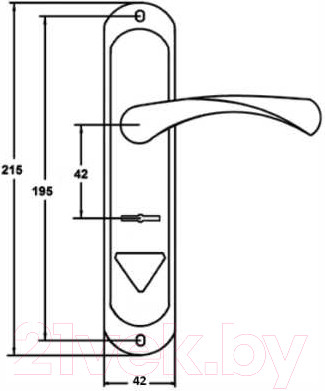 Изображение товара Ручка дверная Vettore 42.323 L CP AL (левая, хром)