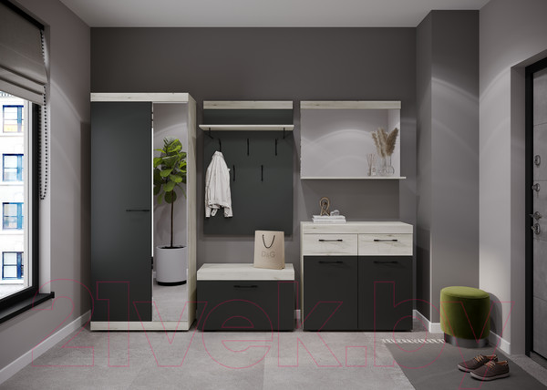 Изображение товара Вешалка для одежды Памир Соната ВШС-800 (крафт белый/антрацит)