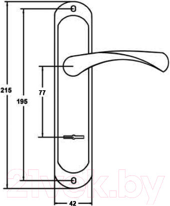 Изображение товара Ручка дверная Vettore 77.323 SN AL (сатин)