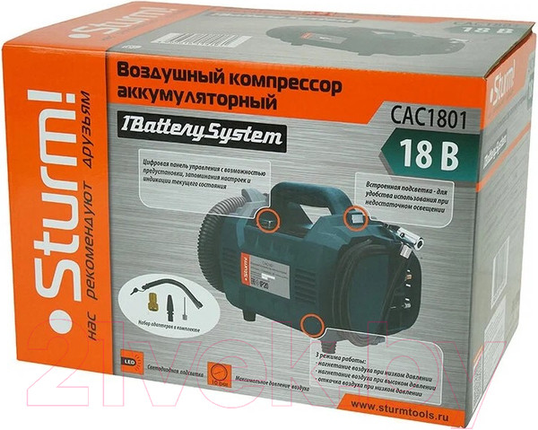 Изображение товара Автомобильный компрессор Sturm! CAC1801