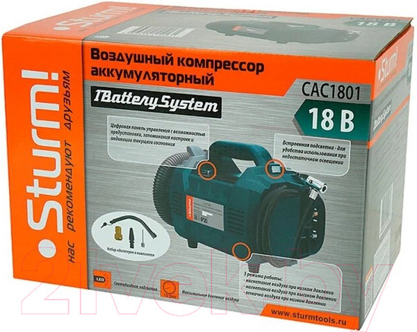 Изображение товара Автомобильный компрессор Sturm! CAC1801