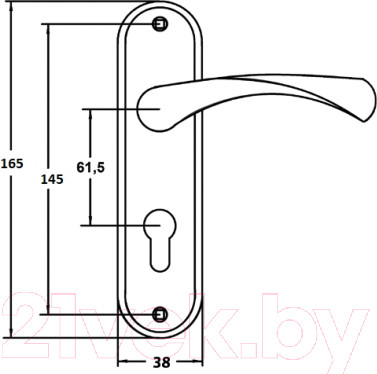 Изображение товара Ручка дверная Vettore 61.1313 mini AB (бронза)