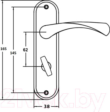 Изображение товара Ручка дверная Vettore 62.1313 WC AB (бронза)