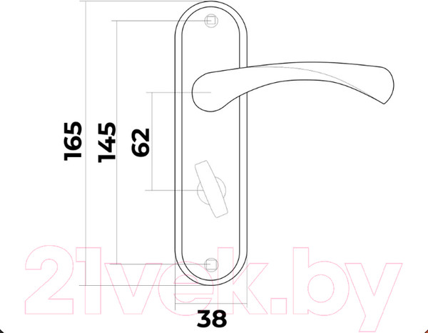Изображение товара Ручка дверная Vettore 62.323 WC GP (золото)