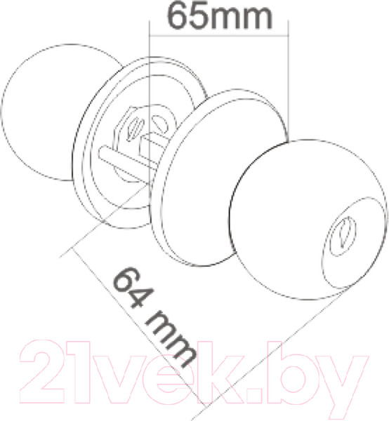 Изображение товара Ручка дверная Vettore A6072 ET SN (сатин)